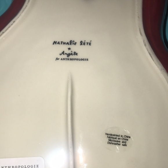 NATHALIE LETE Snowy OWL Serving Platter - ANTHROPOLOGIE - NEW with tags - Picture 9 of 9